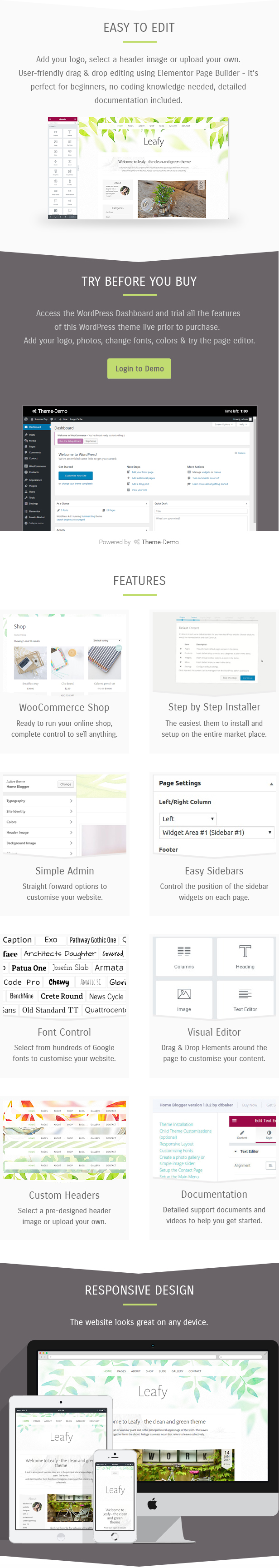 Easy to edit WordPress theme