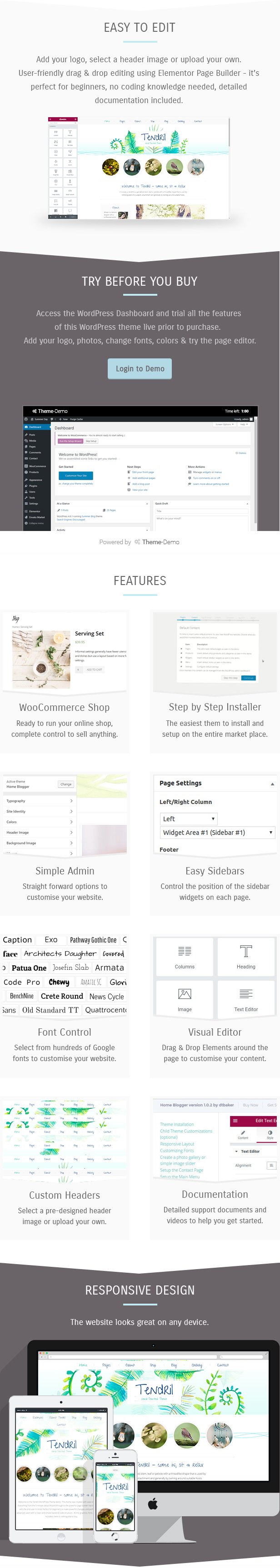 Easy to edit WordPress theme